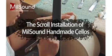 The Scroll Installation of MilSound Handmade Cellos